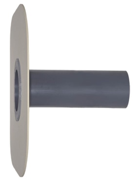 Attika-Notentwäasserung, rund mit PP-Flansch