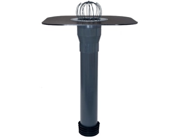 Flachdach-Sanierungsablauf mit PE-Flansch