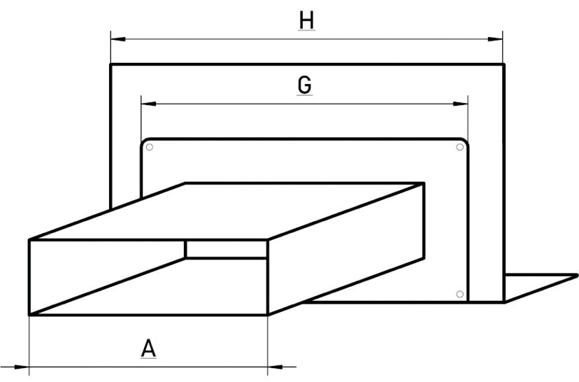 3D Zeichnung Udo Huppers GmbH Notentwässerung eckig PVC