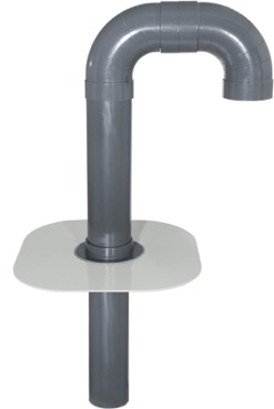 Kabeldurchführung HS2 XL mit Flansch aus PP